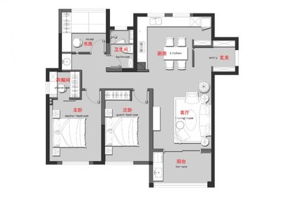 105㎡老房改造3室2厅+超大厨房、衣帽间!